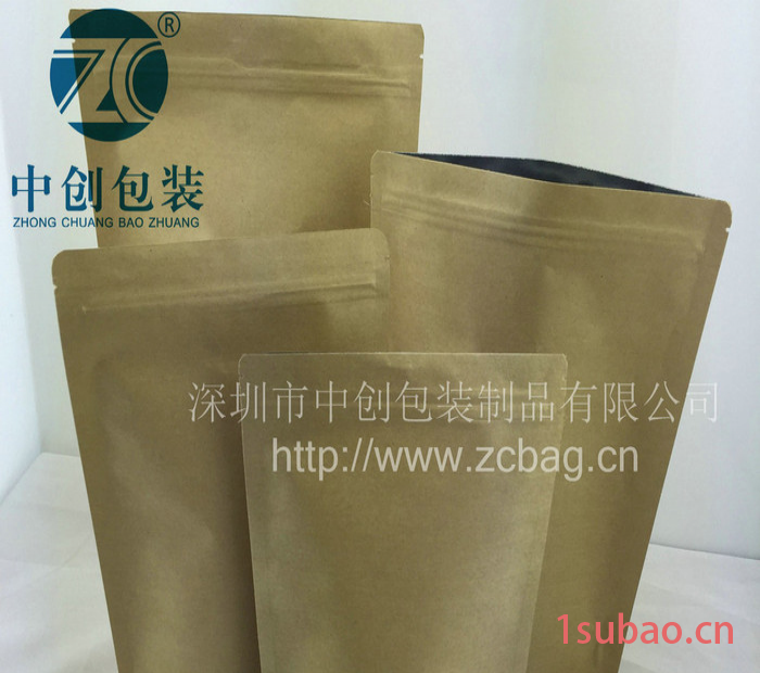 自立牛皮纸袋自封袋12*19食品袋包装袋70g茶叶袋密封袋防潮袋 食品包装袋图6