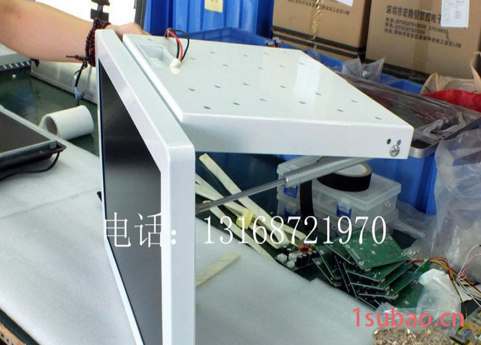 厂家供应19寸高清LED车载液压后折显示器\车载电视图2