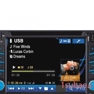双锭车载通用KSD-6516Advd汽车导航/6.2寸/划动触摸屏/带蓝牙/带IPOD