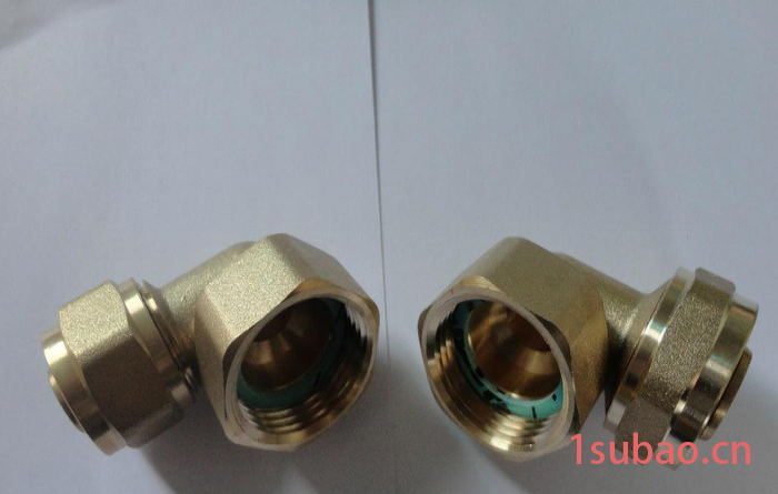 分水器 主管专用活接弯头 铜管件卡套式外丝弯头 管件图3