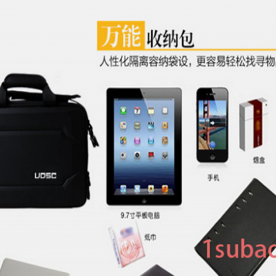 uosc品牌 商务电脑包，多功能15寸电脑包 **