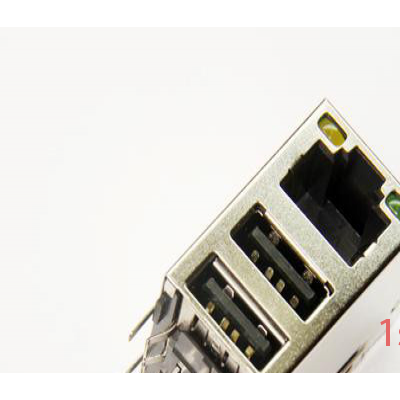 供应RJ45+USB 双层 左黄右绿 RJ45jack带灯屏蔽 RJ45jack 双层USB