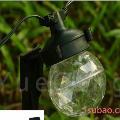 奇彩USB太阳能两用LED灯串 防水户外圣诞菱形球泡彩灯