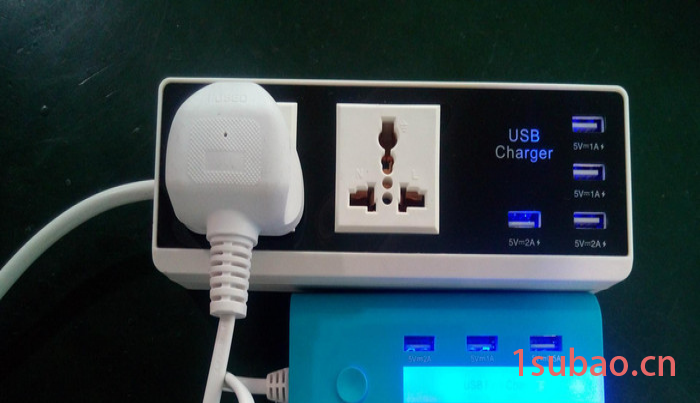 新款USB排插 4个USB插座 蓝色指示灯显示 大功率排插图3