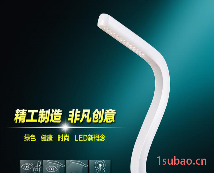 精美USB可充电台灯LED 触摸调光护眼台灯 美式学生学习工图3