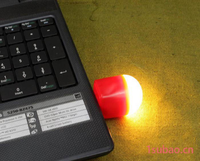 【罗门LED】彩色USB插孔电脑灯 户外应急灯加工定制礼品小图3