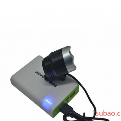 USB大功率强光头灯 采用cree美国进口灯珠 移动电源自行车前灯