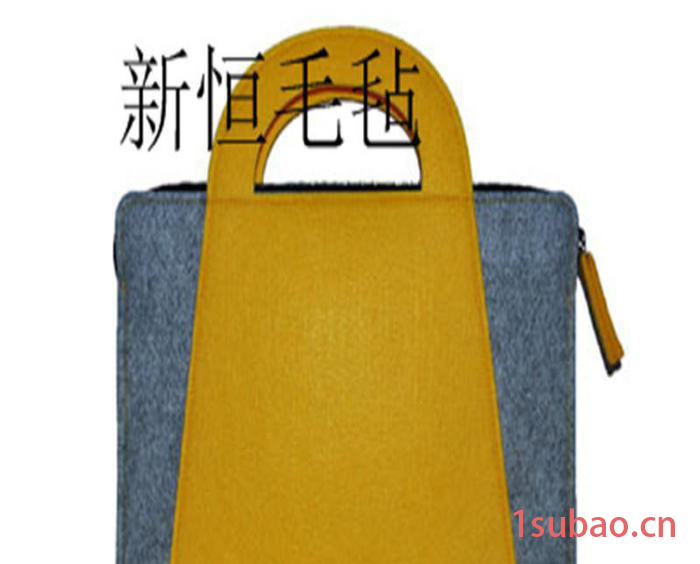 新恒毛毡厂生产毛毡包,灰色手提包,电脑包可来样订做生产图2