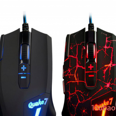 黑爵Q7 有线鼠标游戏竞技鼠标笔记本台式电脑usb个性呼吸灯