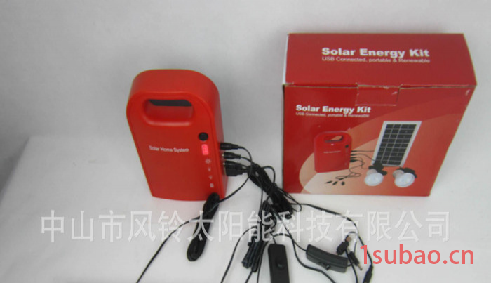 太阳能高亮LED野营灯   太阳能小型照明发电系统 带USB