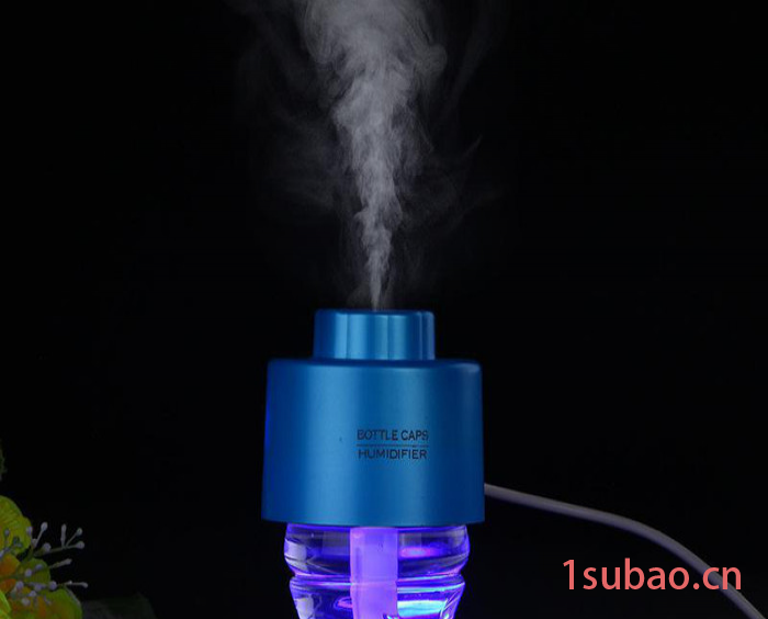 第二代夜灯版USB迷你水瓶盖加湿器 静音迷你家用迷你空气加湿器图3