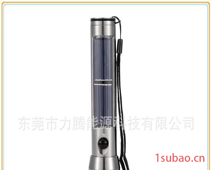 直销太阳能强光手电筒 远射LED灯 USB充电手提式探照灯图3
