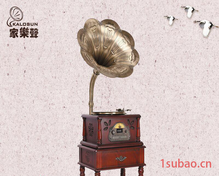家乐声特价复古留声机音响唱片机实木蓝牙音箱低音炮白色包邮图3