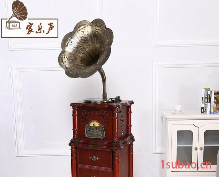 家樂聲 复古留声机 LP实木留声机无线蓝牙音箱摆件大喇叭图2