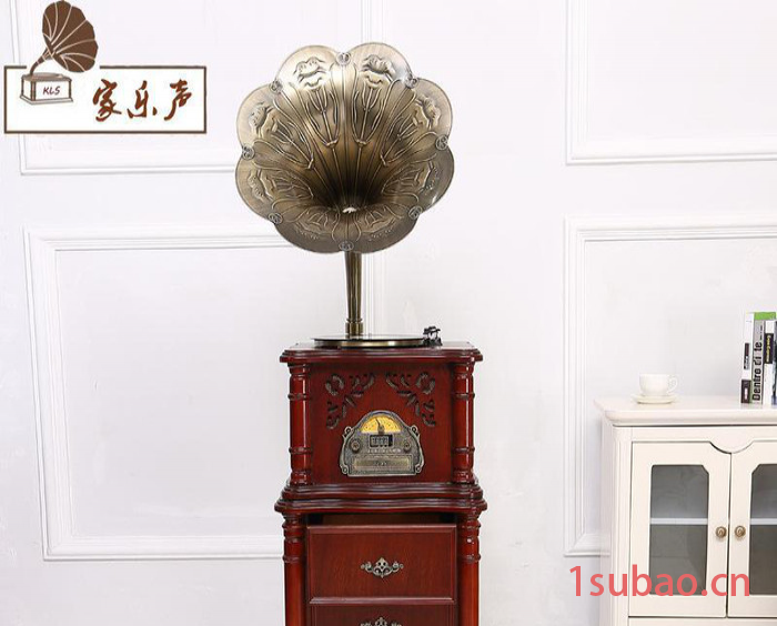家樂聲 复古留声机 LP实木留声机无线蓝牙音箱摆件大喇叭图3