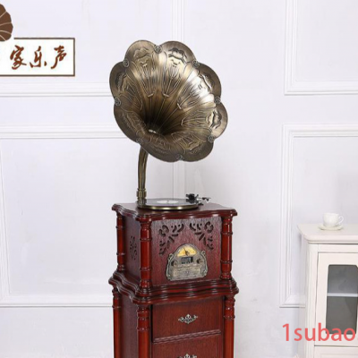 家樂聲 复古留声机 LP实木留声机无线蓝牙音箱摆件大喇叭