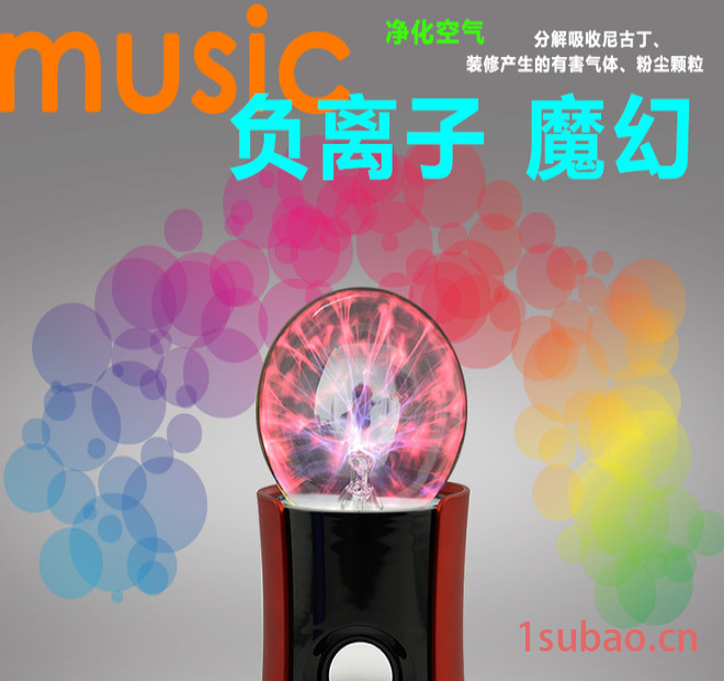 新款炫彩水晶离子球创意蓝牙音响 时尚手机音箱 魔光创意蓝牙音箱厂家图2