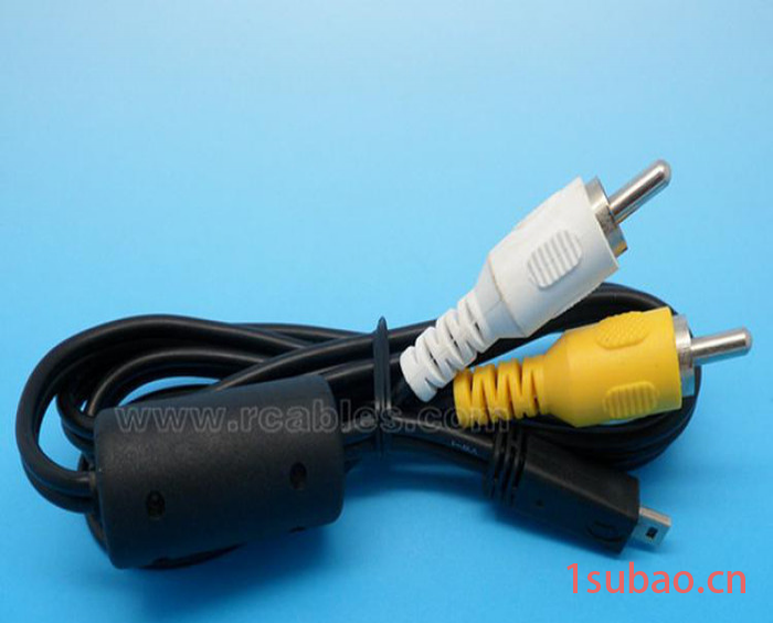 专业生产MINI USB转2RCA数码相机数据线 相机连接线MINI USB8P