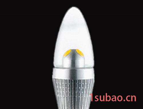 【工厂直销】3W 导光柱发光,鳍片式散热器 LED蜡烛灯套件外壳图2