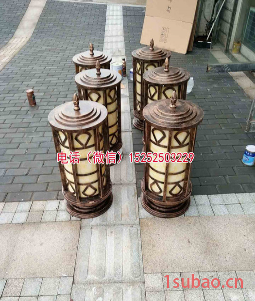 LED路灯灯具灯头庭院路灯灯壳半成品景观路灯灯具配件复古仿古路灯灯具太阳能市电庭院灯网球拍灯具定制墙体灯苹果灯水泥杆路灯图2