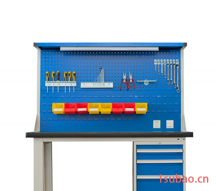 防静电工作台 LED灯具 经典四抽方孔百叶组合挂板 组合开关图7