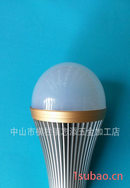 led球泡铝材外壳套件12w奶白罩e27b22金银色5730