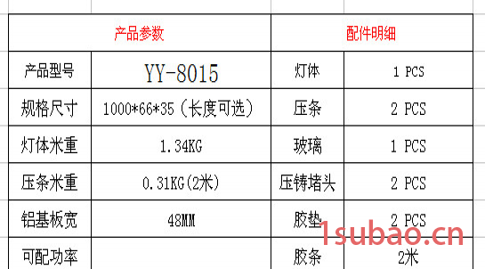 洗墙灯外壳LED洗墙灯外壳超薄洗墙灯外壳套件铝外壳套件图3