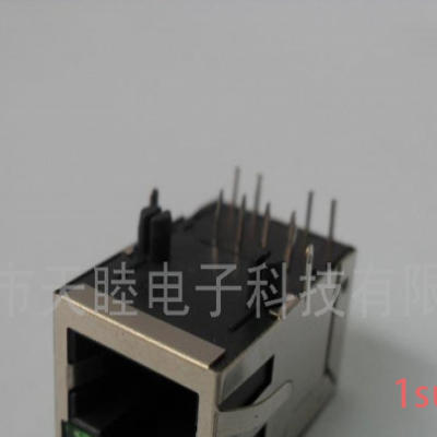 供应10/100BASE 百兆RJ45滤波器带LED灯连接器插座 供应YLRJ45滤波器带LED灯