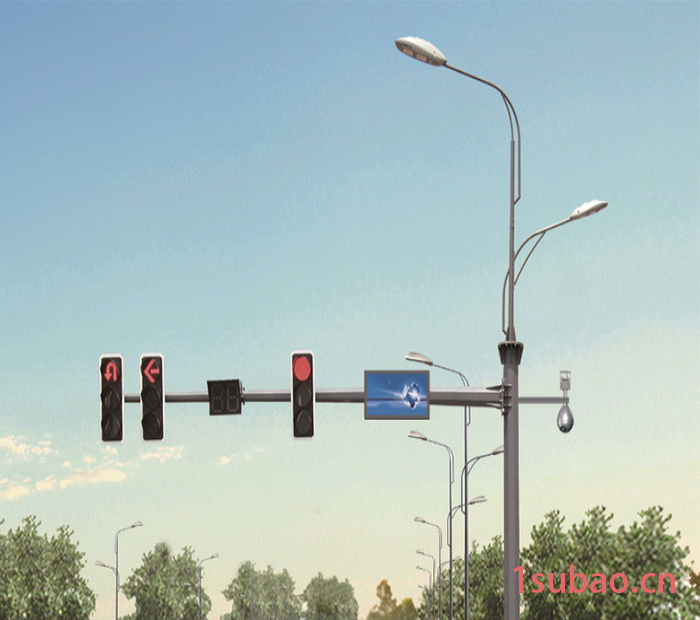批发交通信号灯杆 定制一体化框架式信号灯杆 LED交通红绿灯杆
