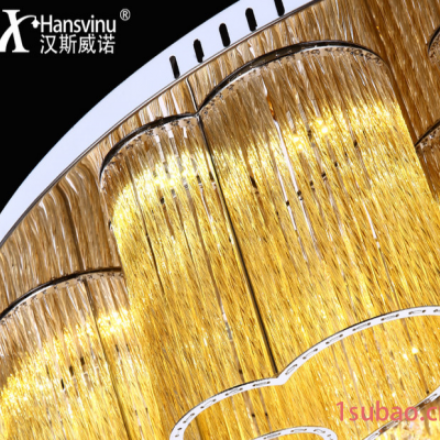汉斯威诺欧式艺术客厅吸顶灯现代LED卧室祥云餐厅灯具 大气水