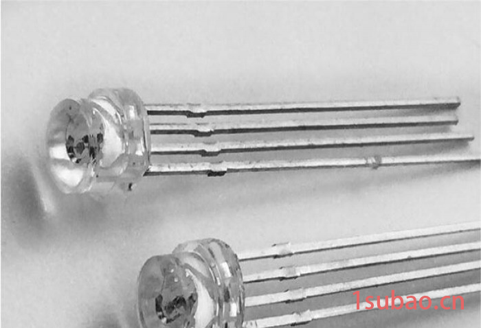 厂家直供 led直插f5草帽形发光二极管5mm共阴红绿蓝三色RGB灯珠图2