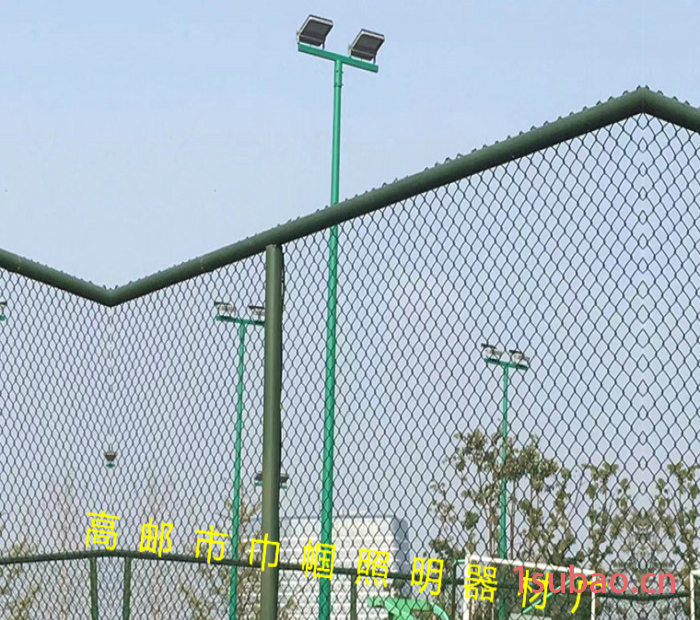 厂家定做球场灯杆 6 8 10 12  15米一拖四蓝球场照明LED灯杆优惠