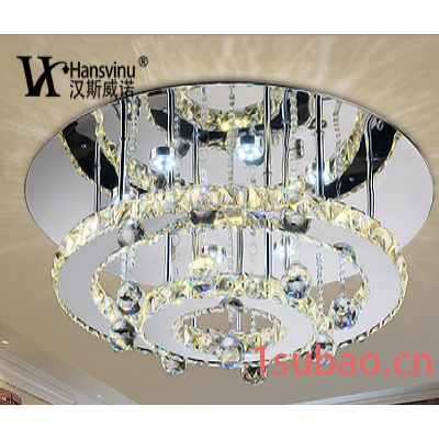 汉斯威诺 欧式LED水晶吸顶灯客厅灯现代简约水晶灯卧室灯具餐