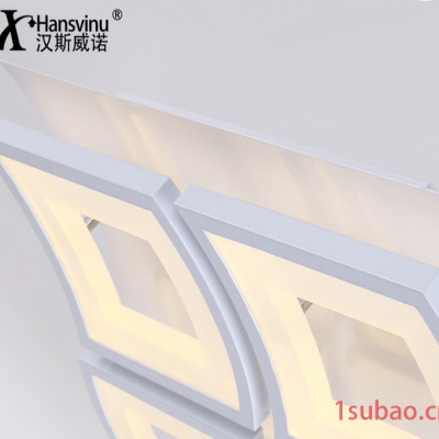 汉斯威诺创意亚克力客厅吸顶灯现代简约大气灯具LED方形4头客