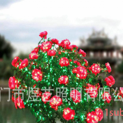 ** 大红牡丹树灯h2.2m 中国式led户外景观灯