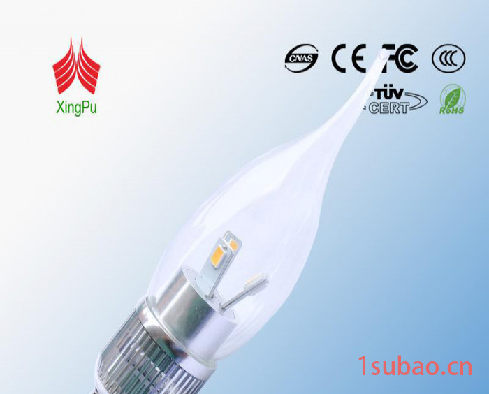 3wled蜡烛灯 蜡烛灯e14 led蜡烛灯泡 水晶 灯具图2