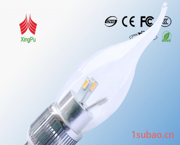 3wled蜡烛灯 蜡烛灯e14 led蜡烛灯泡 水晶 灯具图3