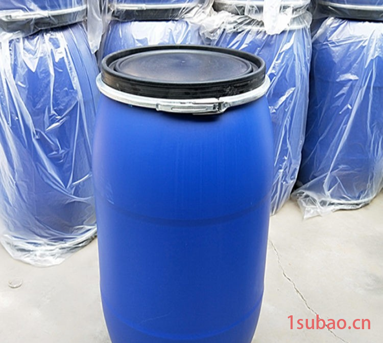 定制200L法兰桶 山东祥合200升抱箍桶 蓝色塑料罐