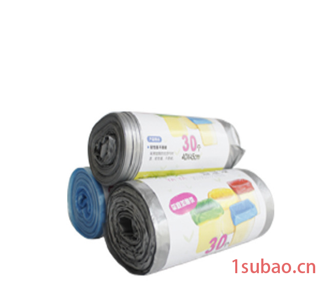 彩色大号加厚雅芽垃圾袋 家用一次性连卷点断式垃圾袋40-45图5