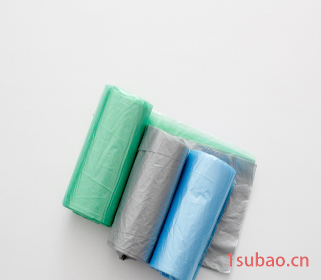 彩色大号加厚雅芽垃圾袋 家用一次性连卷点断式垃圾袋40-45图3