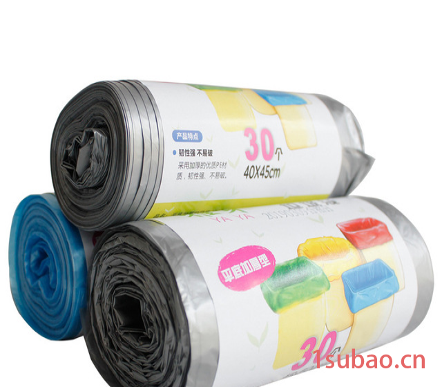 全新料彩色大号加厚雅芽垃圾袋 连卷点断式家用垃圾袋 厂家批发图5