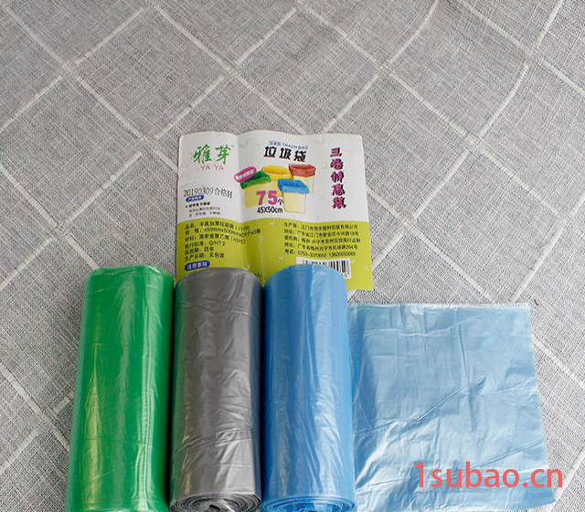 雅芽垃圾袋家用厨房中号平口式一次性环保现货定制厂家批发垃圾袋图4