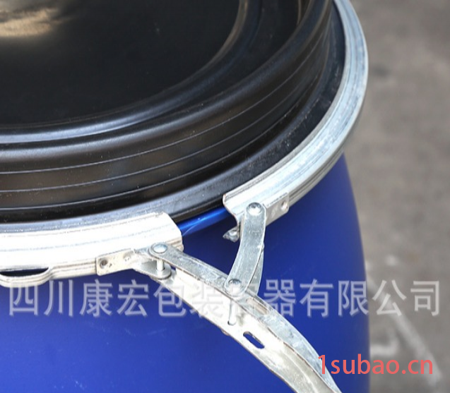 山西太原厂家直销 125L开口桶蓝色圆桶 化工油脂涂料桶