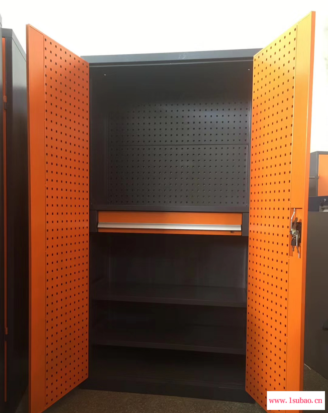 友时重型工具柜 整理柜 车间工具收纳箱 铁皮柜 带挂板钢制储物柜 带抽屉刀具柜 双开门工具储物柜图2
