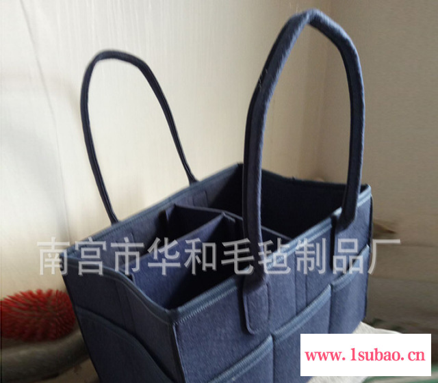 毛毡尿不湿收纳包 尿布折叠收纳篮儿童玩具手提收纳袋现货供应图4