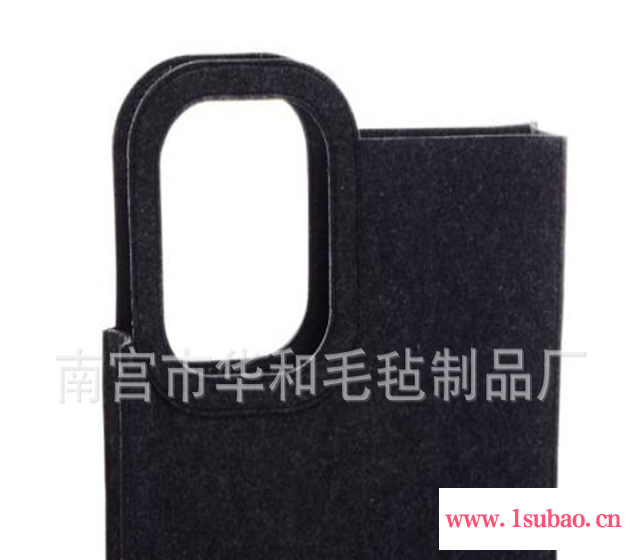 华和时尚毛毡单肩包手提包购物袋斜挎包量大从优可加logo图3