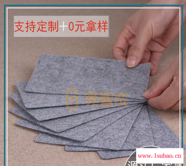 厂家生产3mm灰色针刺棉毛毡 灰色箱包针棉 收纳盒礼品袋针扎棉图2