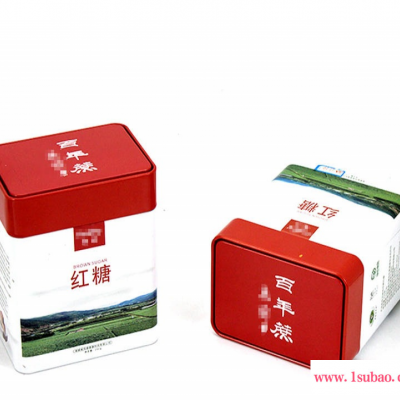 马口铁罐生产厂家 长方形铁皮收纳盒 250克装红糖包装铁盒 麦氏罐业 保健红糖姜茶金属盒
