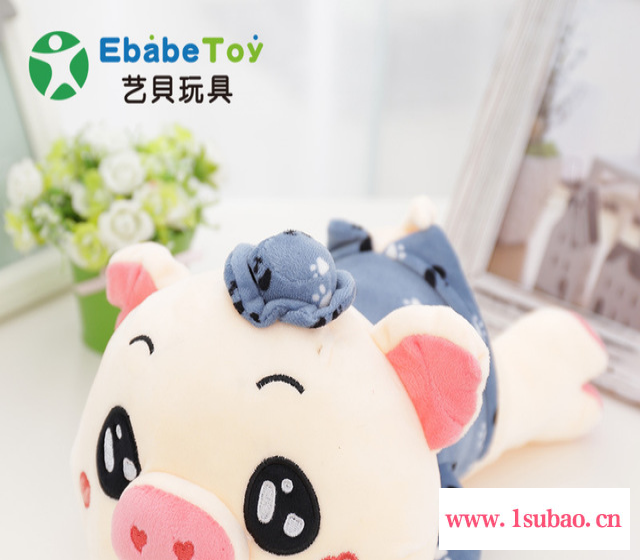 毛绒玩具卡通可爱趴趴猪批发 公仔猪娃娃玩偶生日礼物定制 厂家批发毛绒公仔低价 可爱猪年吉祥物订做图3