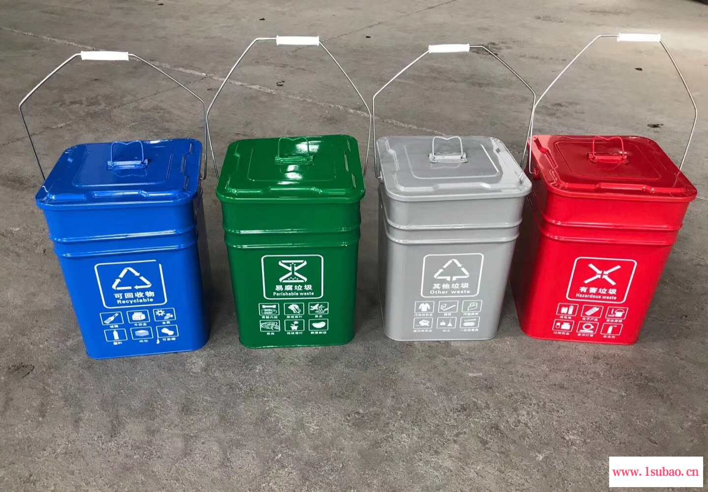 铁板垃圾桶 分类垃圾箱 公园垃圾桶 15L垃圾桶 60L水桶 果皮箱 津环亚牌